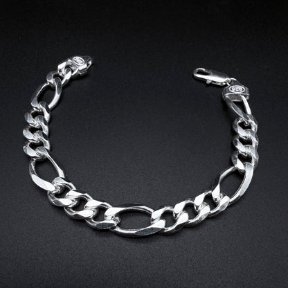Pulsera Fígaro Plata 925 - 10 mm – Silver Ice 01