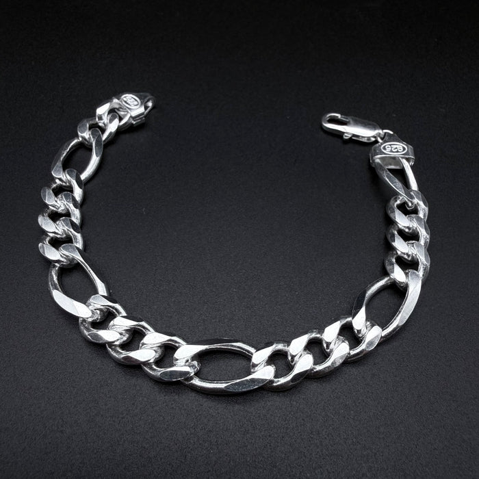 Pulsera Fígaro Plata 925 - 10 mm – Silver Ice 01