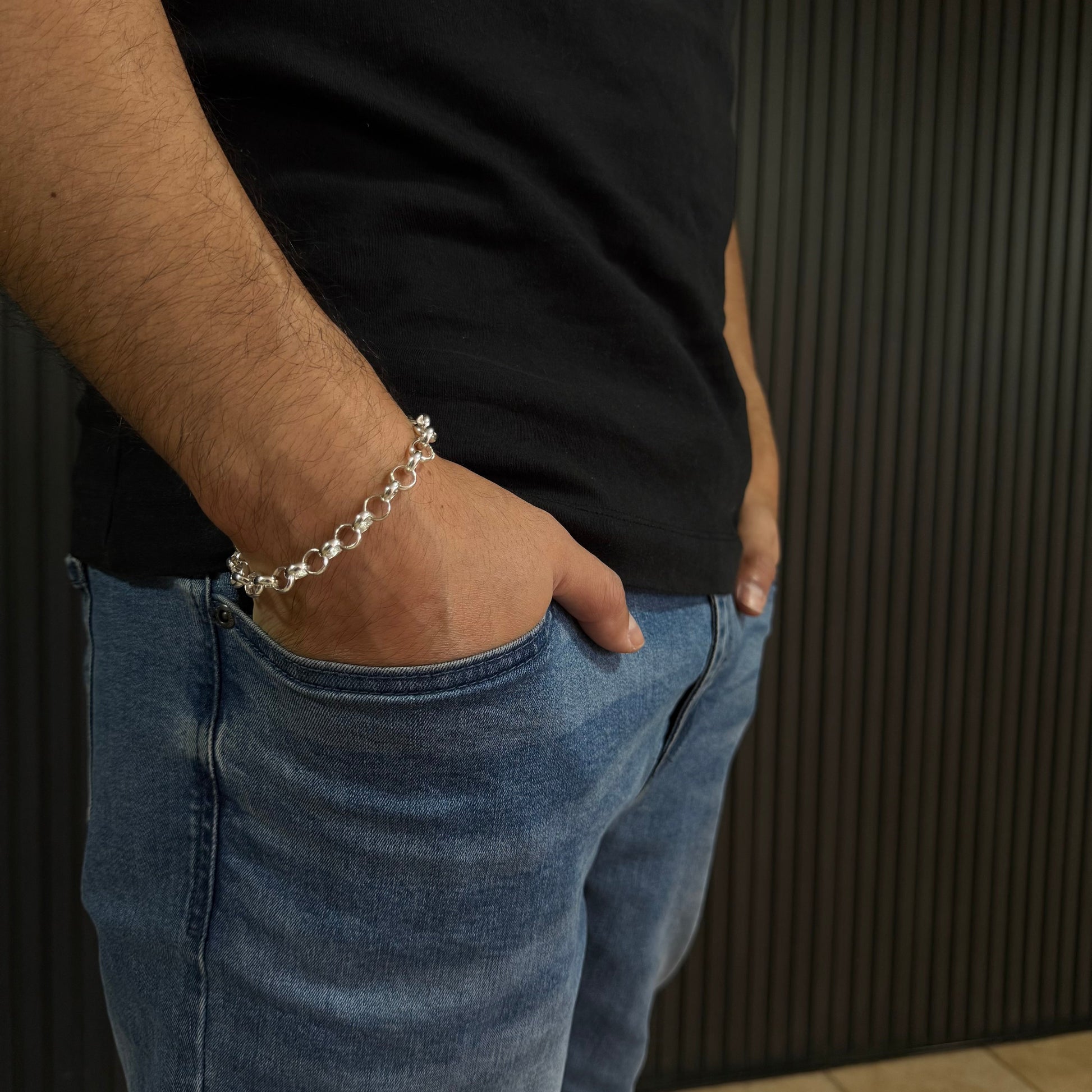 Pulsera Rolo 9mm – Silver Ice 02
