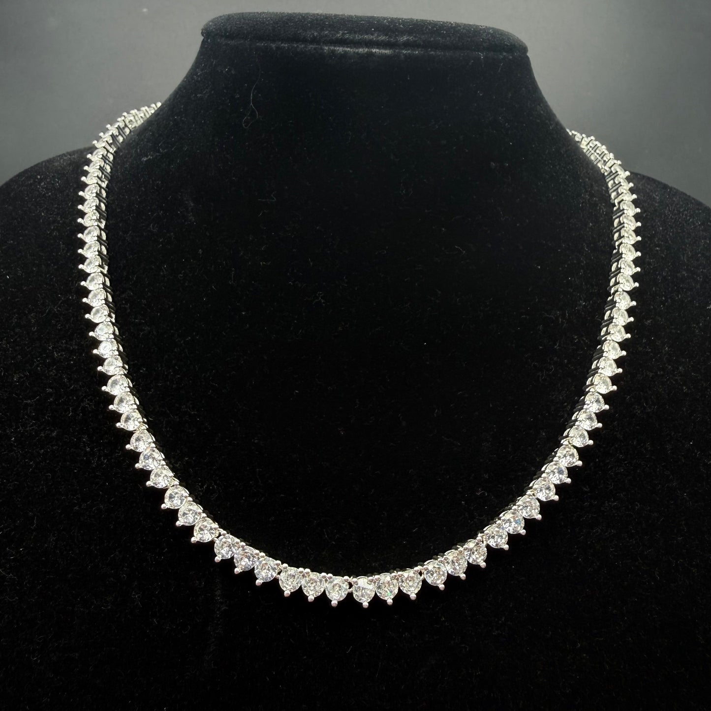 Collar Gotas de Luz circones blancos Plata 925