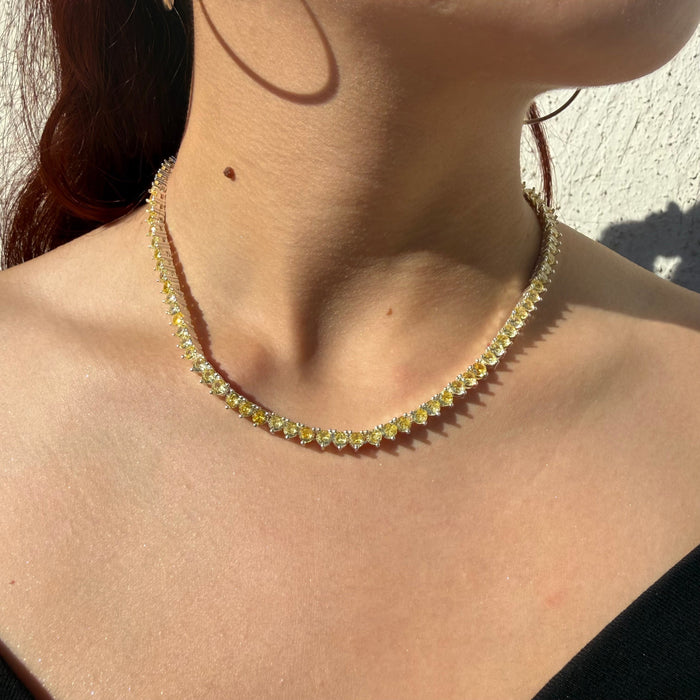 Collar Gotas de Luz Circones Amarillos Plata 925 – Silver Ice 02