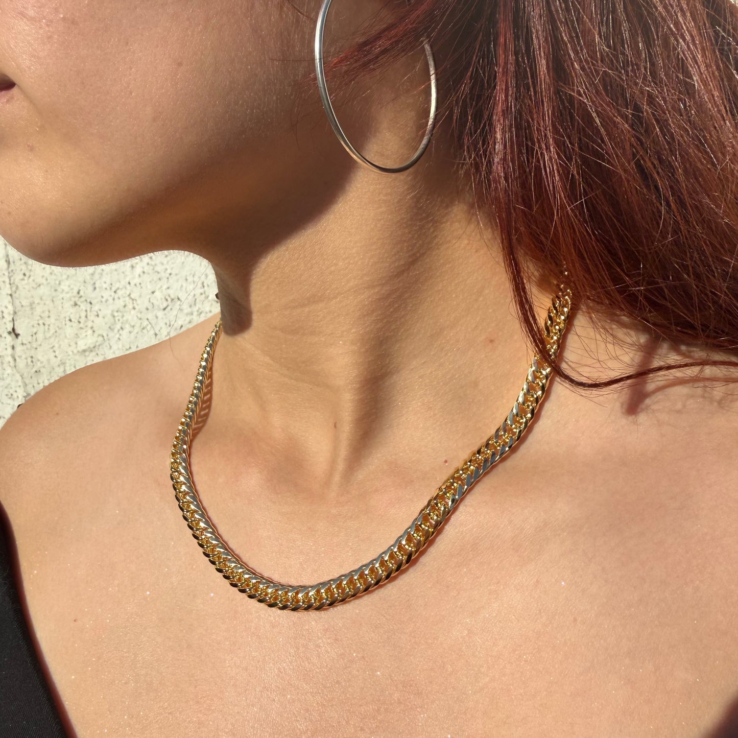 Cadena Doble Cubana Oro – 6 mm – Silver Ice 06