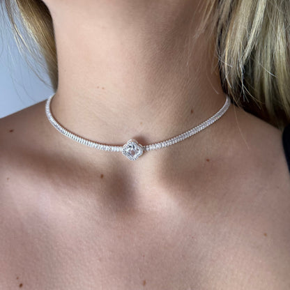 Collar Van Cleef micro circón – Silver Ice 07