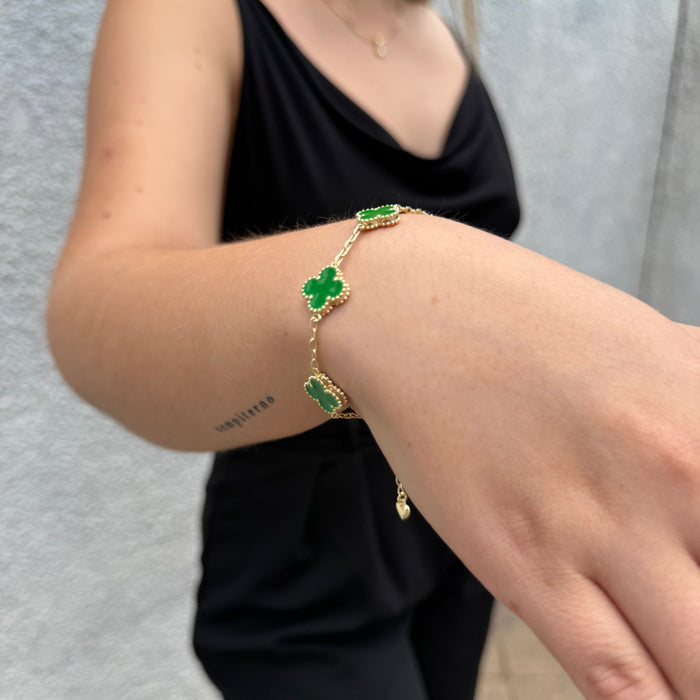 Pulsera Van Cleef Verde Dual Oro – Silver Ice 02