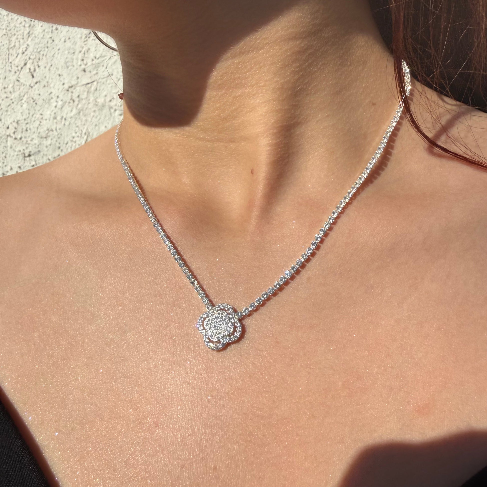 Collar Trébol Glamour Plata 925 – Silver Ice 04