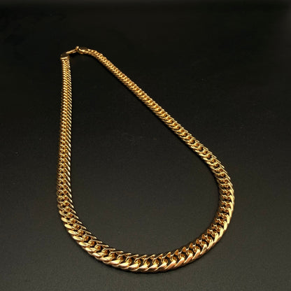 Cadena Doble Cubana Oro – 6 mm – Silver Ice 05
