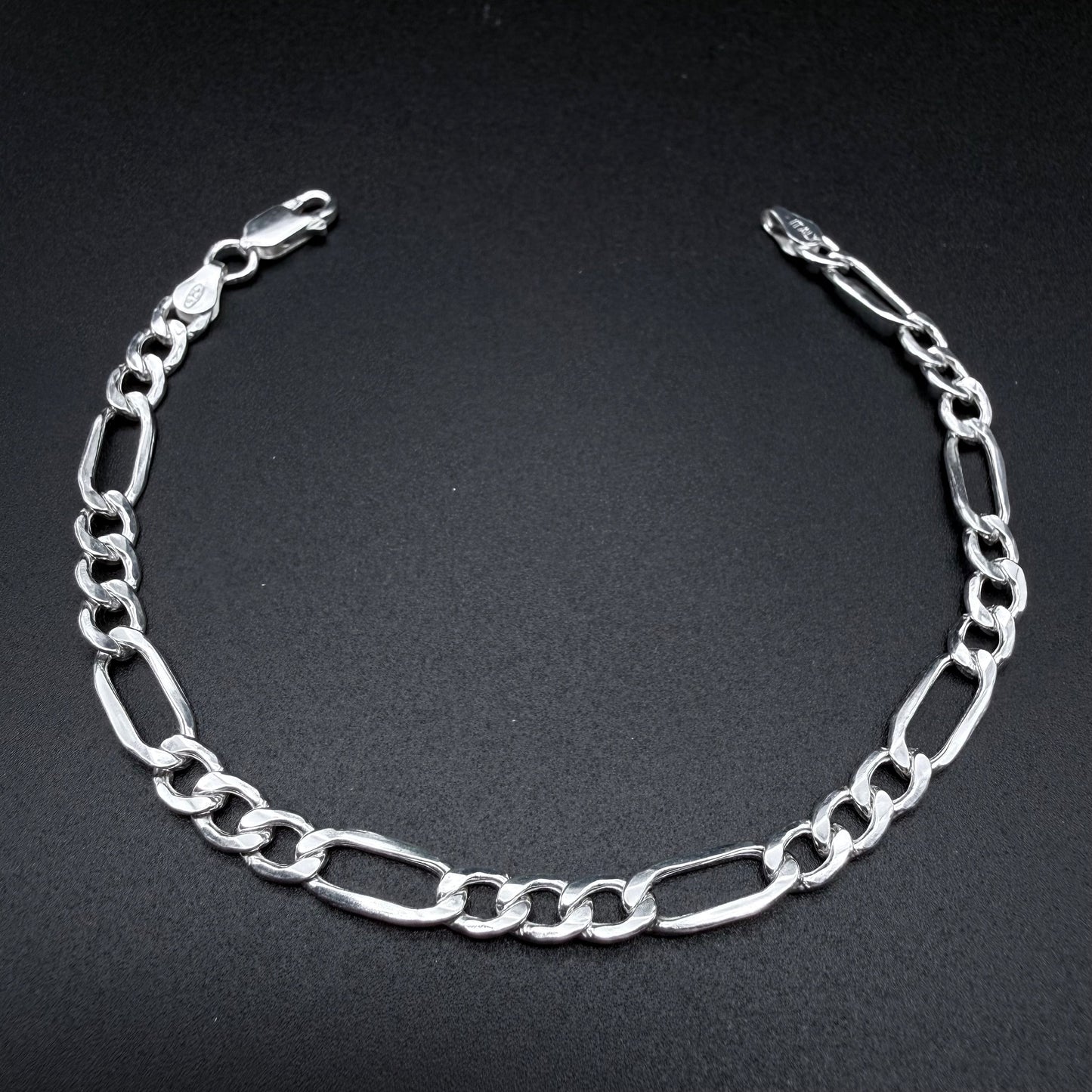 Pulsera Fígaro 5mm Inflada - Plata 925 Italy – Silver Ice 01
