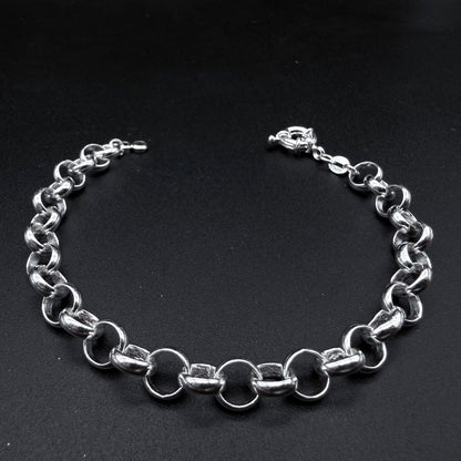 Pulsera Rolo 9mm – Silver Ice 05
