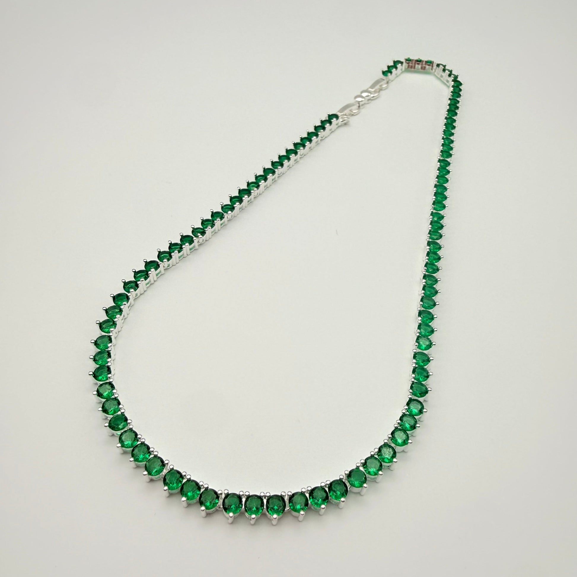 Collar Gotas de Luz Circones Verdes Plata 925 – Silver Ice 03