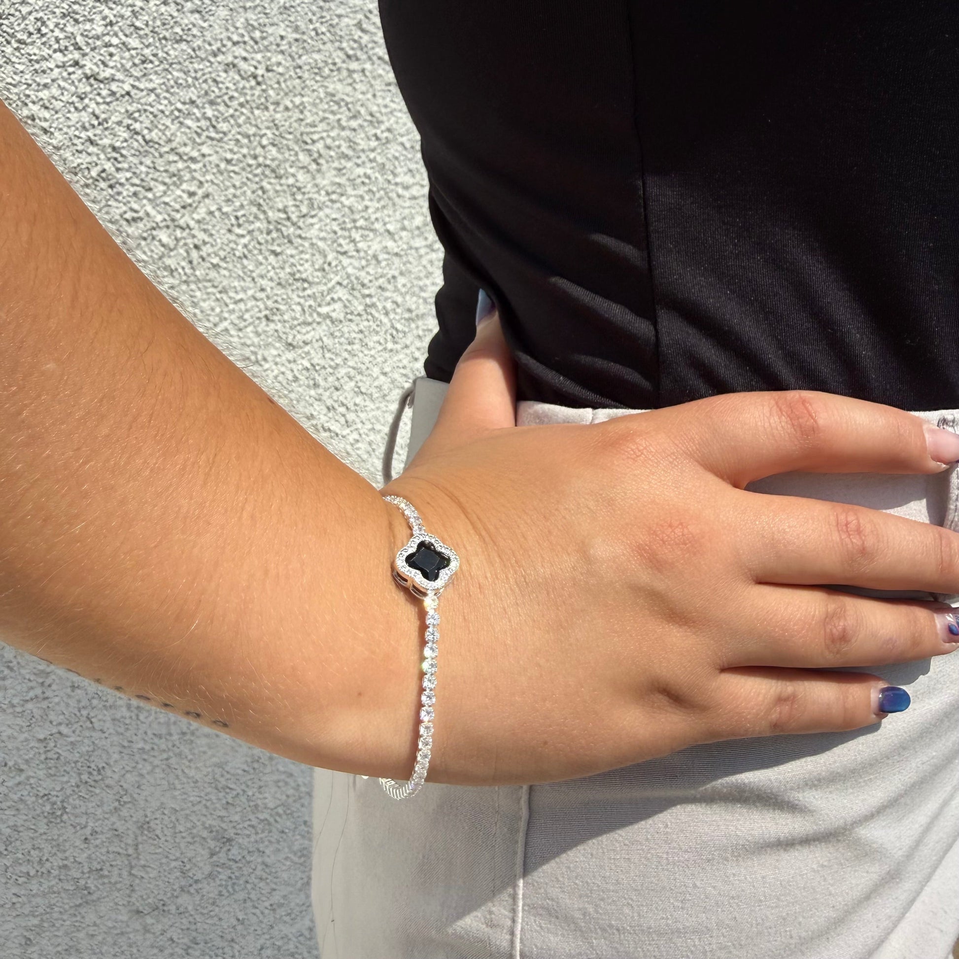 Pulsera Tennis Van Cleef Tennis 2mm – Silver Ice 06