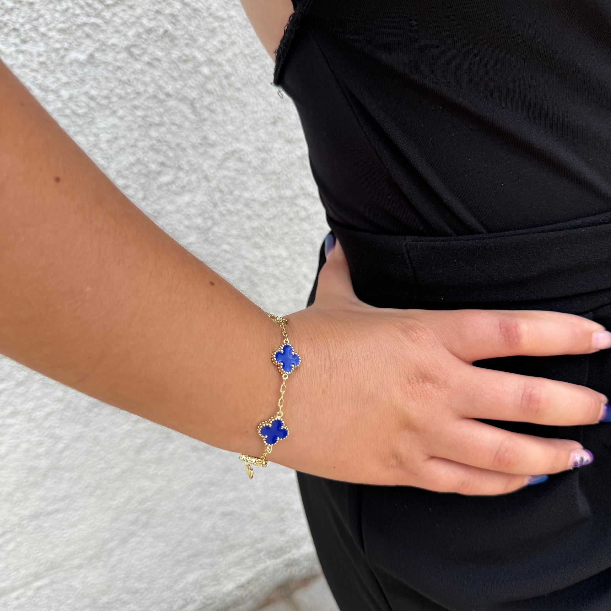 Pulsera Van Cleef Azul Dual Oro – Silver Ice 04