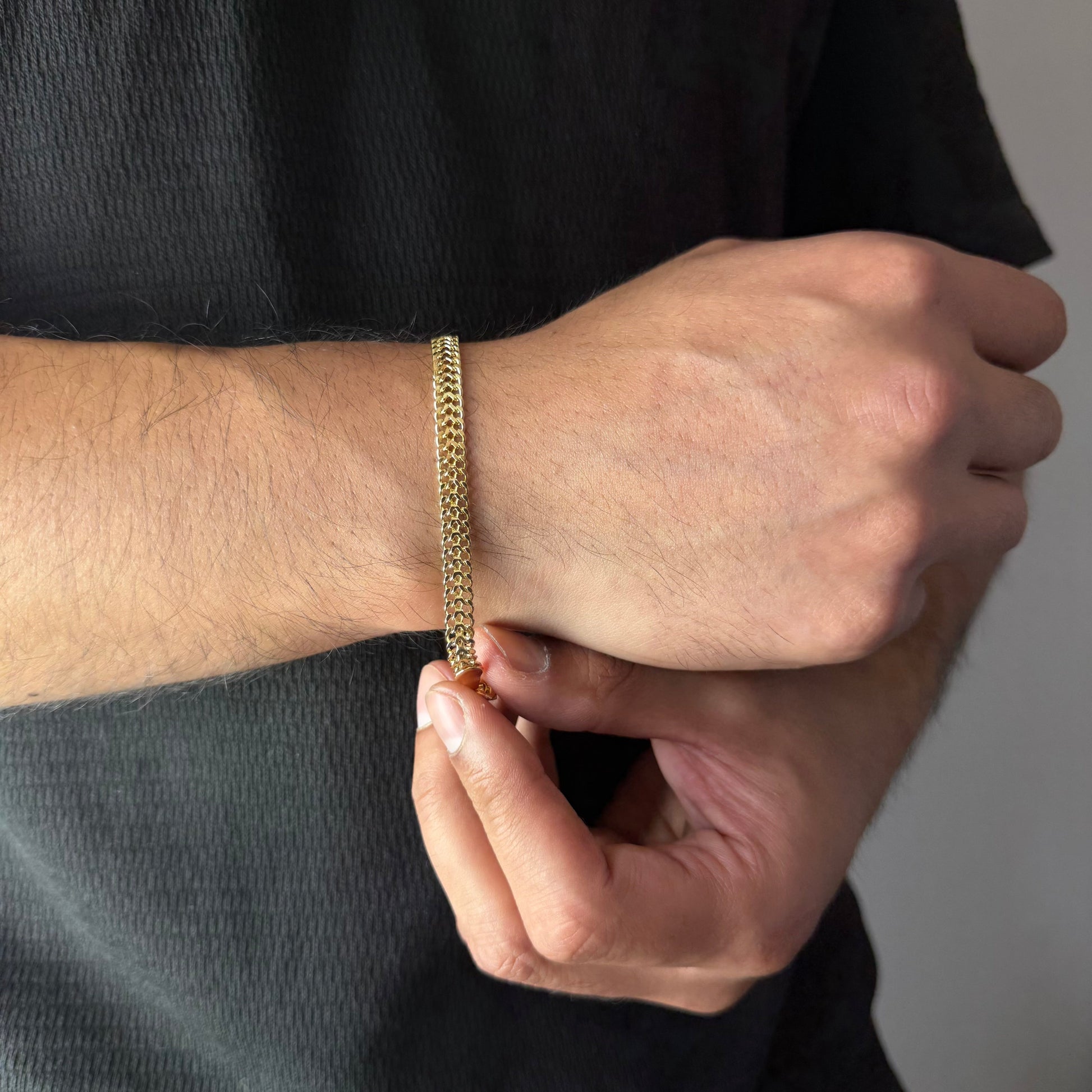 Pulsera Tejido Chino Oro – 6 mm – Silver Ice 02
