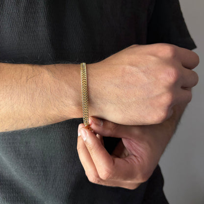 Pulsera Tejido Chino Oro – 6 mm – Silver Ice 02
