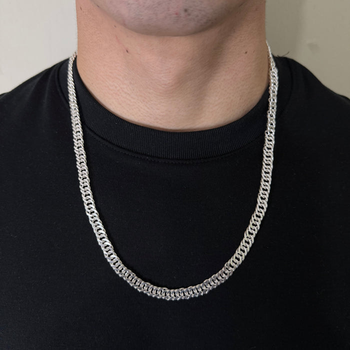 Cadena Triple Grumet 7mm – Silver Ice 03