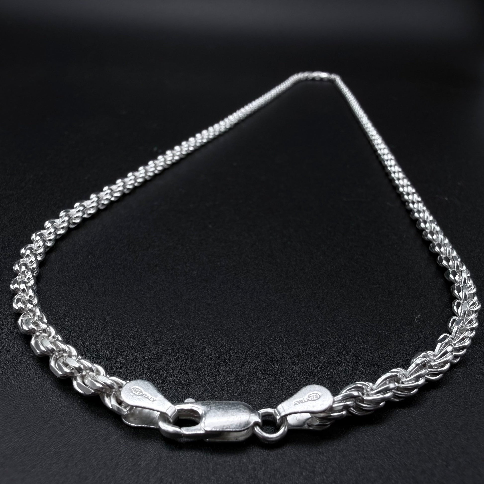 Cadena Turbillón 4mm - Plata 925 Italy – Silver Ice 01