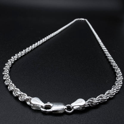 Cadena Turbillón 4mm - Plata 925 Italy – Silver Ice 01