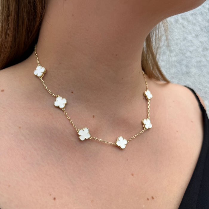 Cadena Van Cleef Blanca Dual Oro – Silver Ice 01