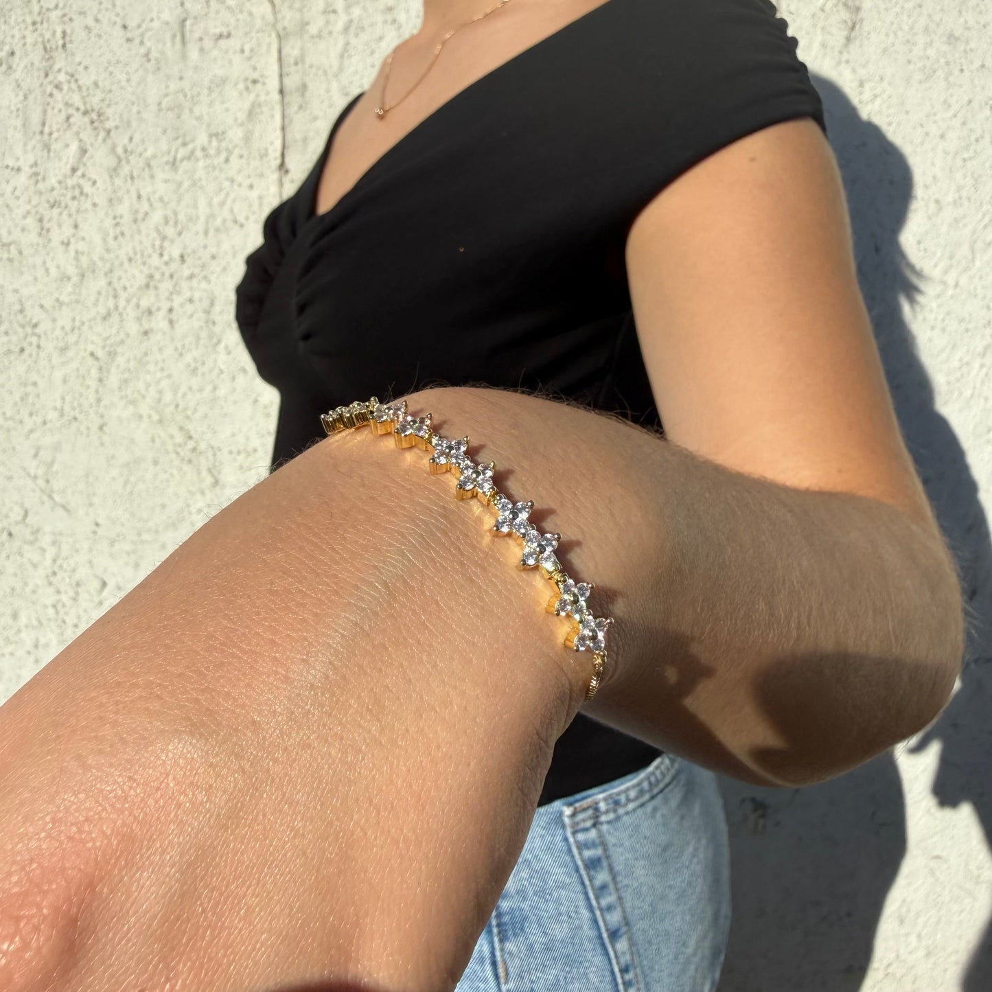 Pulsera Jardín Dorado Oro Goldfilled – Silver Ice 02