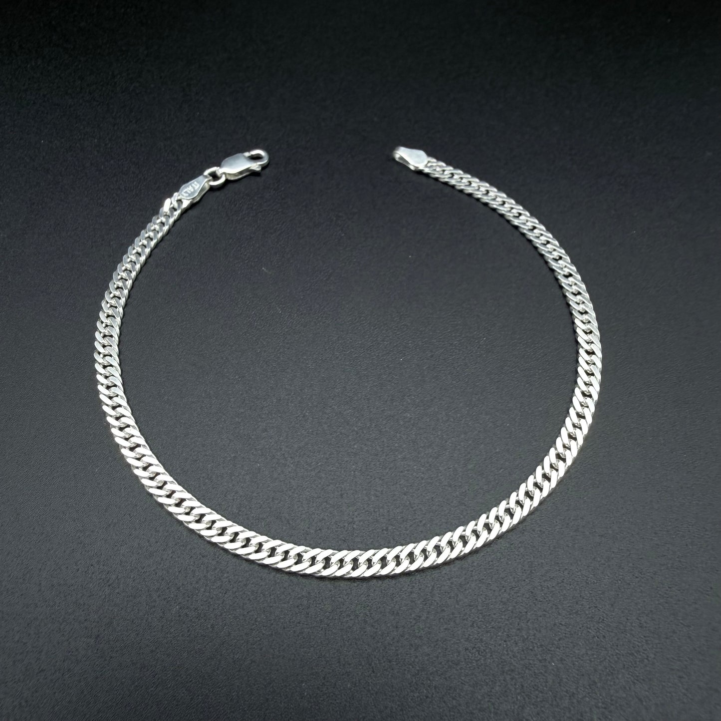 Pulsera Doble Cubana 3,5 mm - Plata 925 Italy