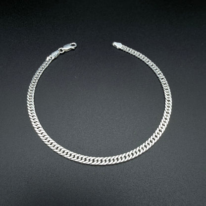 Pulsera Doble Cubana 3,5 mm - Plata 925 Italy