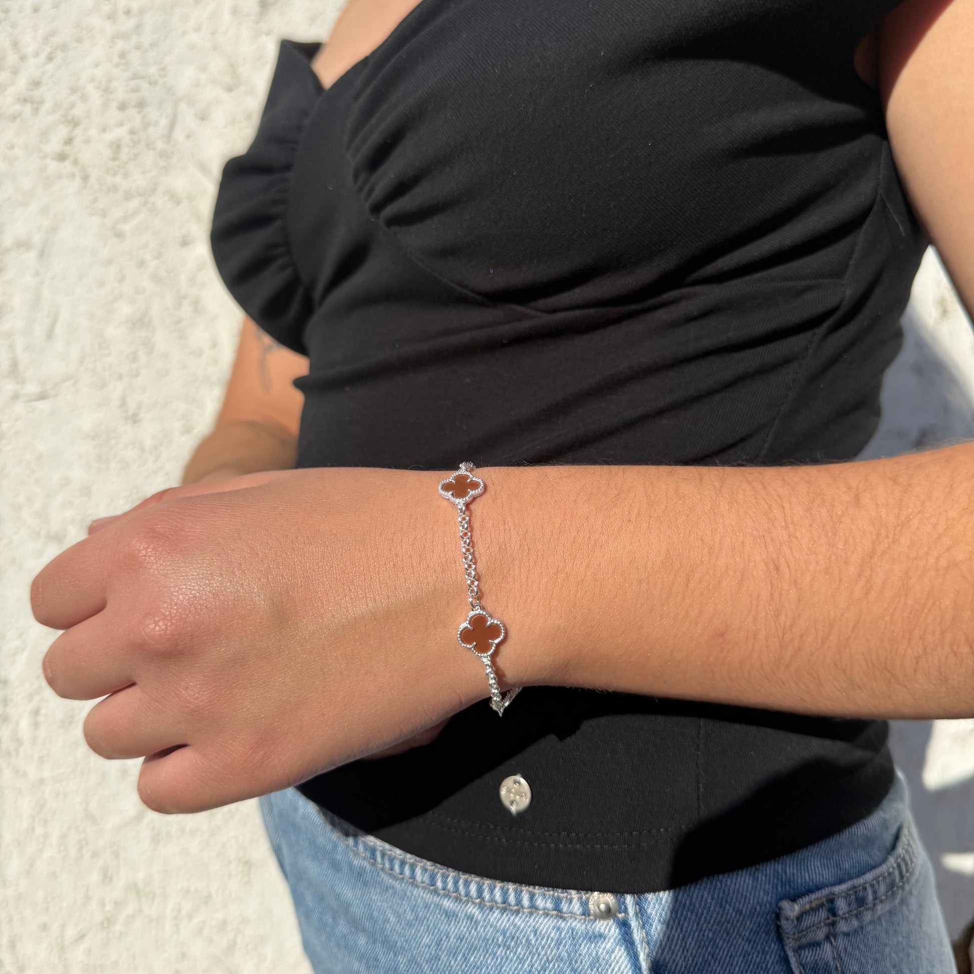 Pulsera Van Cleef Brown Plata 925 – Silver Ice 02