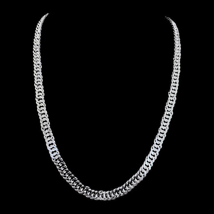 Cadena Triple Grumet 7mm – Silver Ice 01