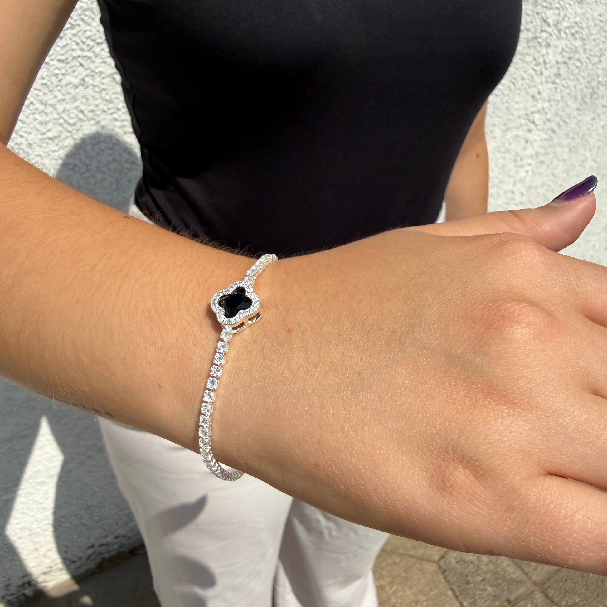 Pulsera Tennis Van Cleef Tennis 2mm – Silver Ice 02