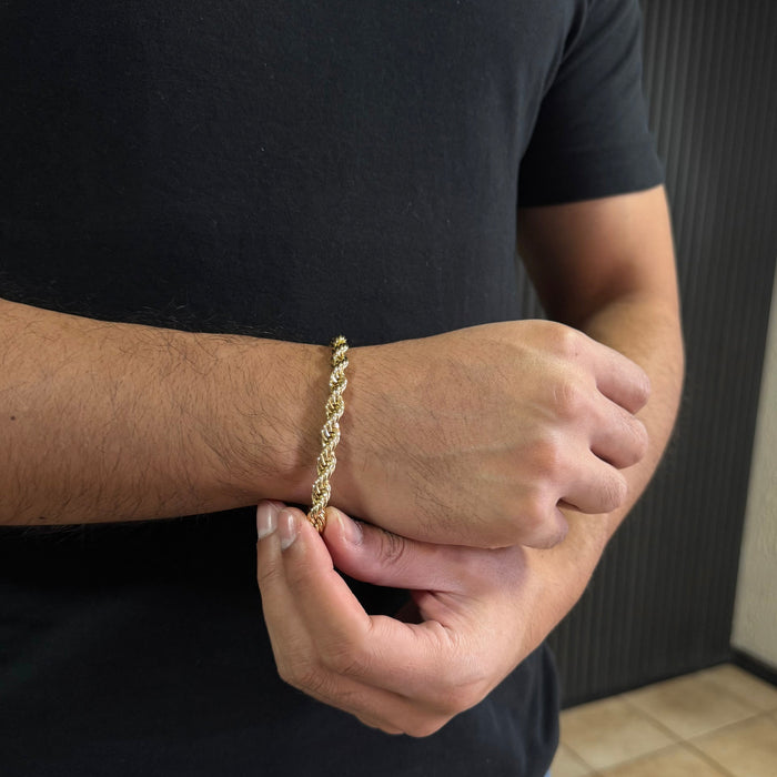 Pulsera Turbillón Oro – 6 mm – Silver Ice 03
