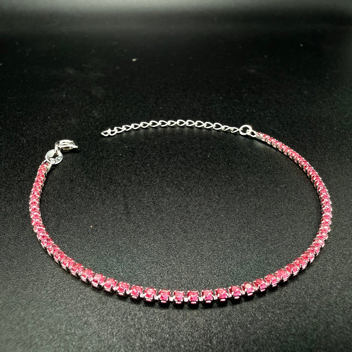 Pulsera Tennis Pink Plata 925 - 2mm – Silver Ice 07