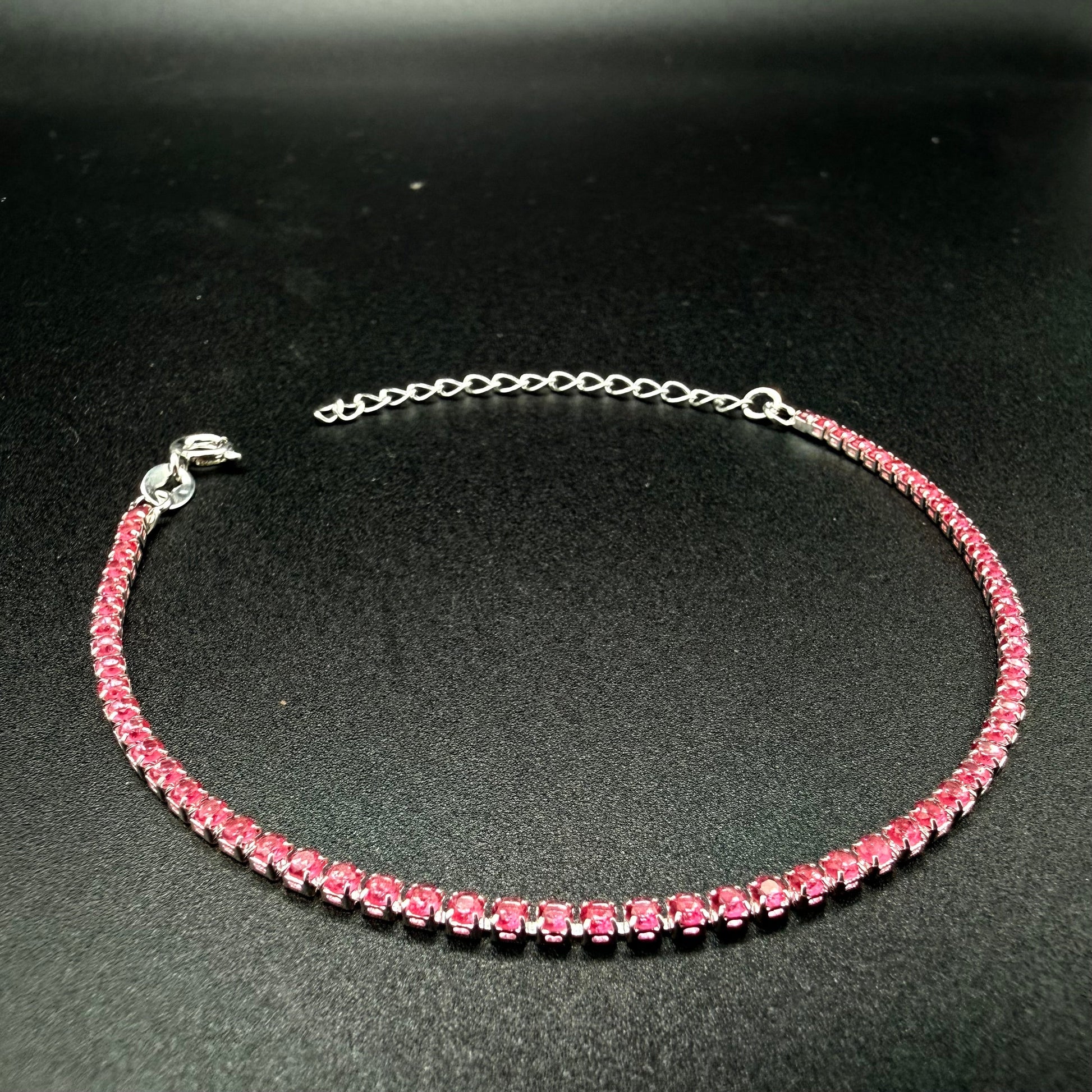 Pulsera Tennis Pink Plata 925 - 2mm – Silver Ice 07