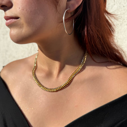 Cadena Doble Cubana Oro – 6 mm – Silver Ice 02