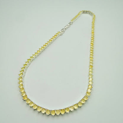 Collar Gotas de Luz Circones Amarillos Plata 925 – Silver Ice 04