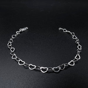 Pulsera Corazones Plata 925