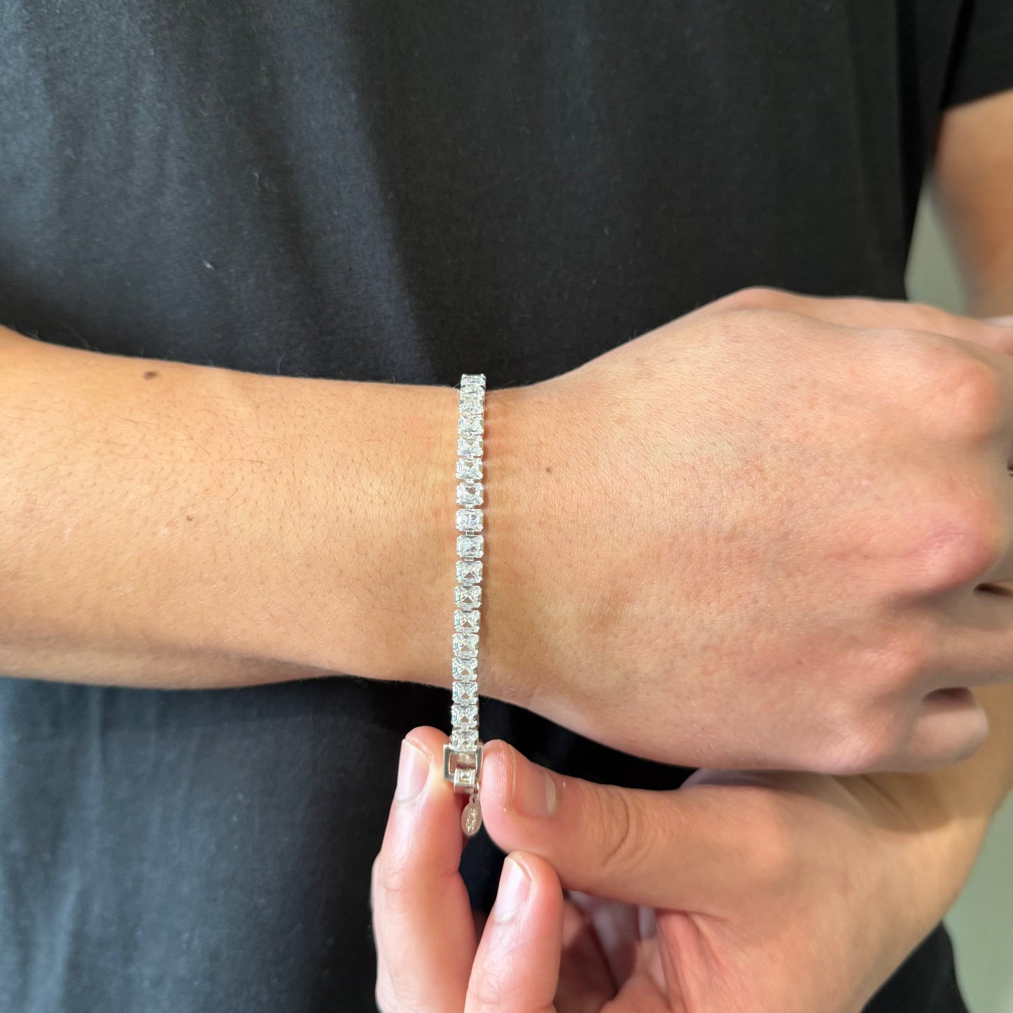 Pulsera Tennis con Circones 5mm – Silver Ice 04