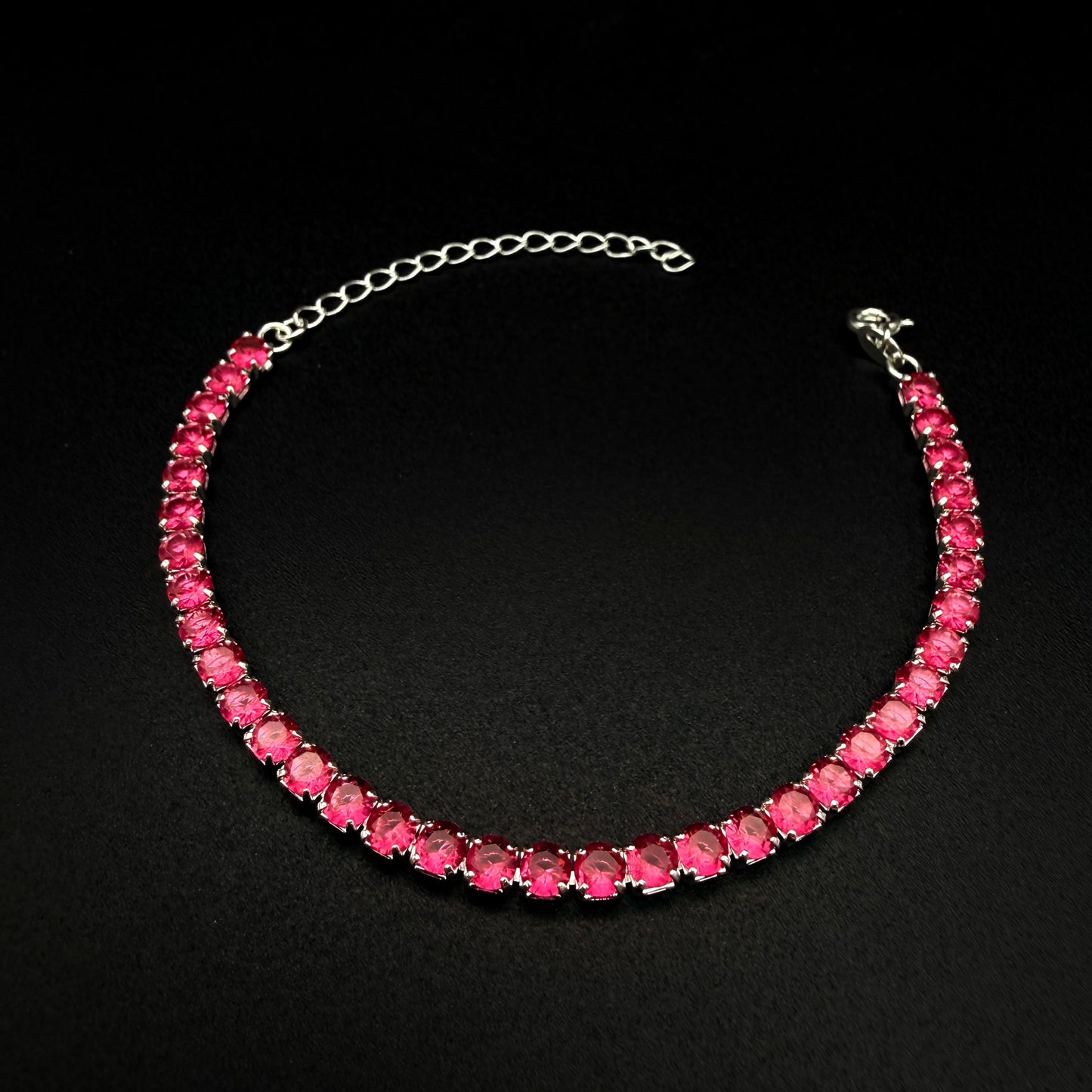 Pulsera Tennis Pink Intense - 3mm – Silver Ice 05