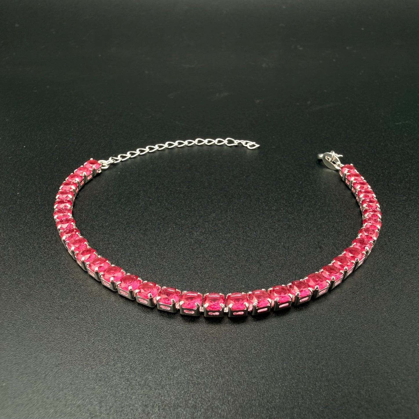 Pulsera Tennis Pink Intense - 3mm – Silver Ice 03