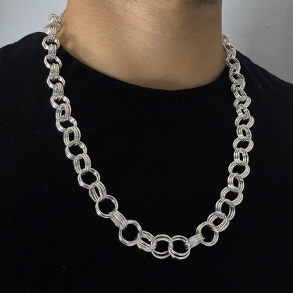 Cadena Triple Rolo 12 mm – Silver Ice 04