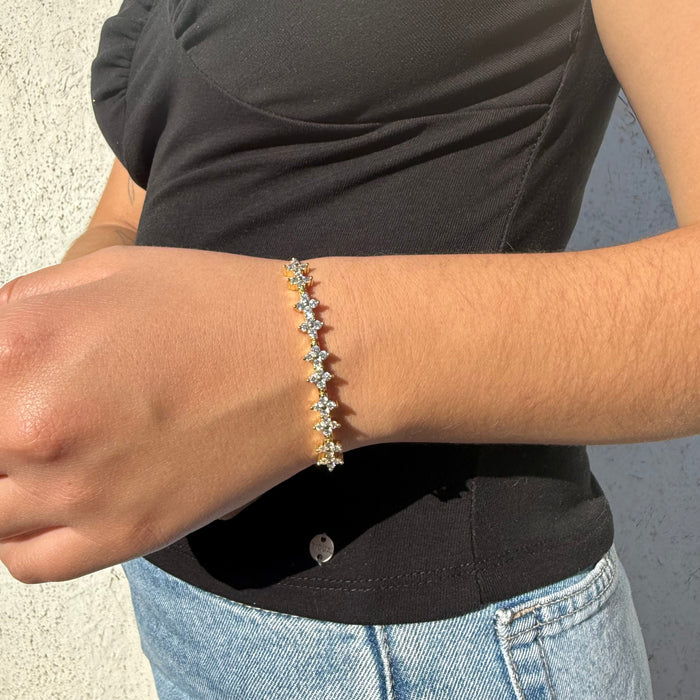 Pulsera Jardín Dorado Oro Goldfilled – Silver Ice 03