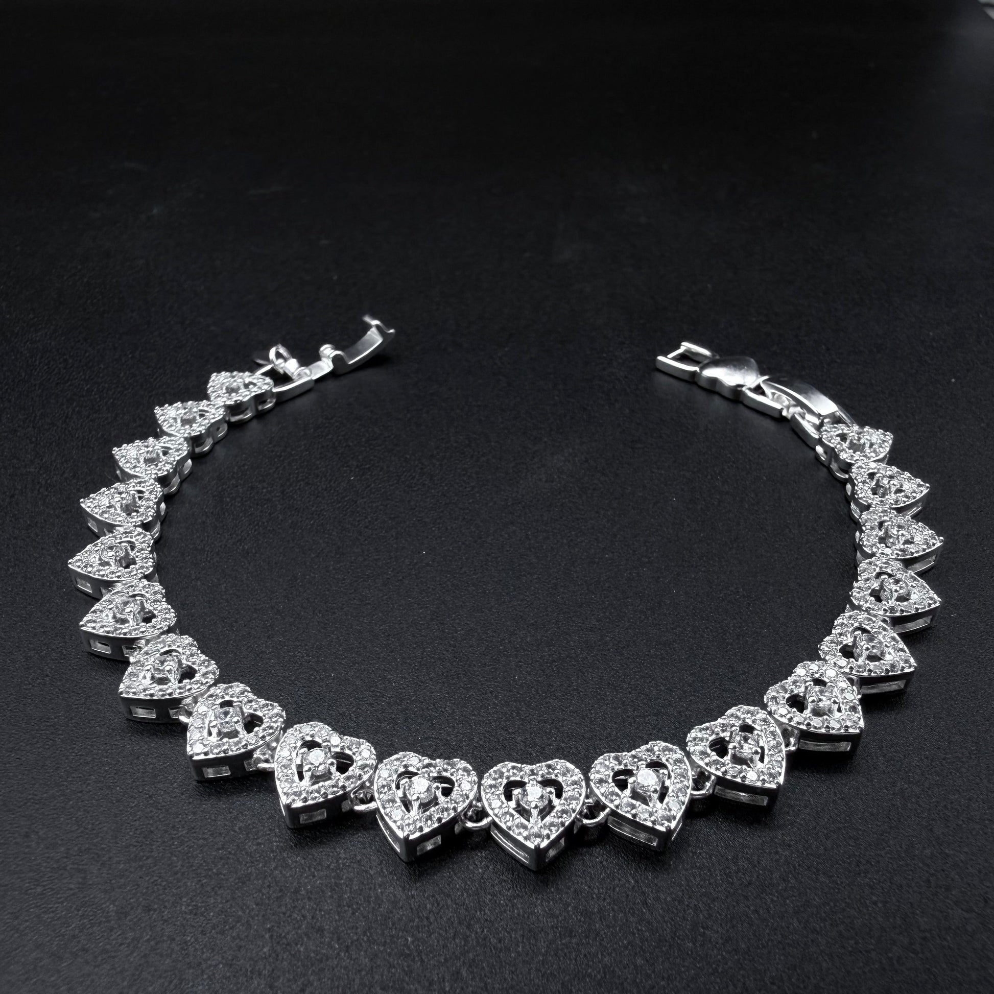 Pulsera Corazones de Luz Plata 925 – Silver Ice 04