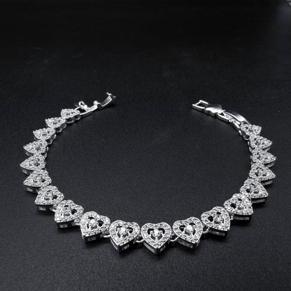 Pulsera Corazones de Luz Plata 925 – Silver Ice 04