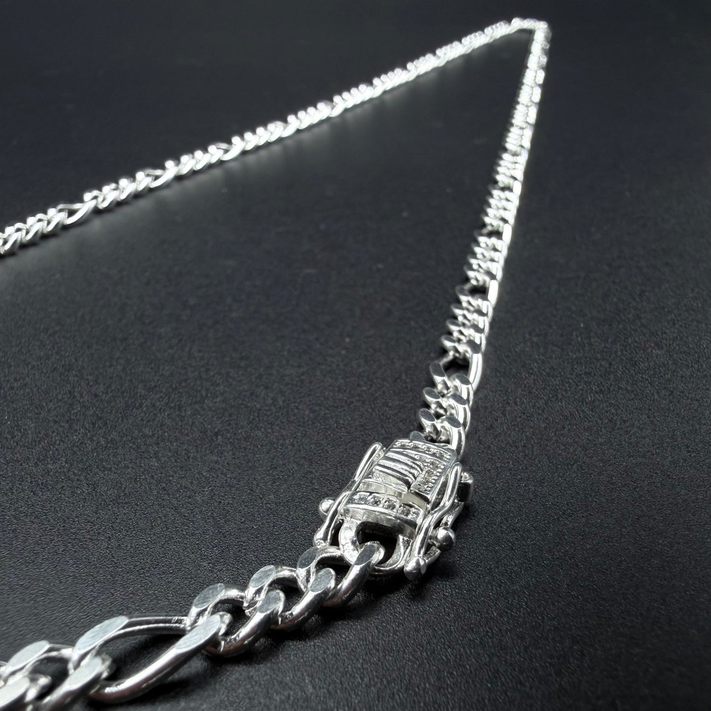 Cadena Fígaro Plata 925 - 5mm broche cajón – Silver Ice 03