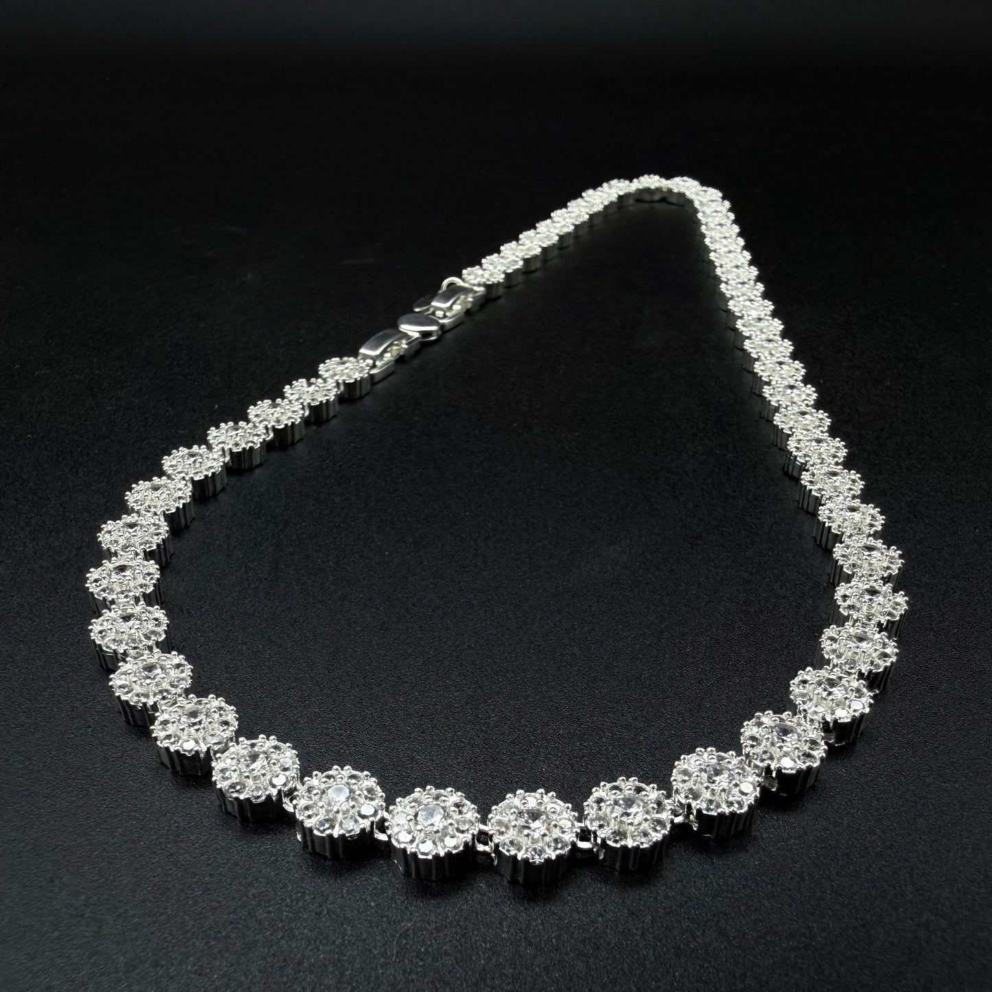 Collar Glam Circones Blancos Plata 925 – Silver Ice 02