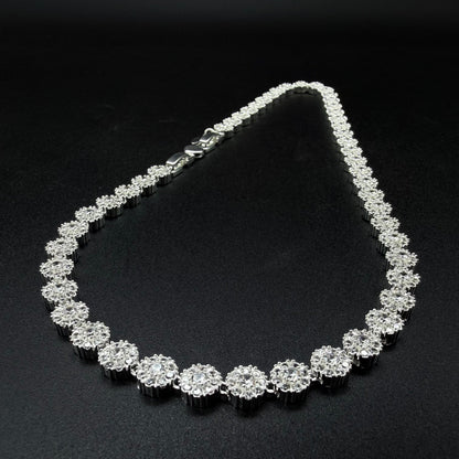 Collar Glam Circones Blancos Plata 925 – Silver Ice 02