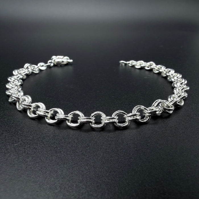 Pulsera Doble Rolo Plata 925 - 6mm