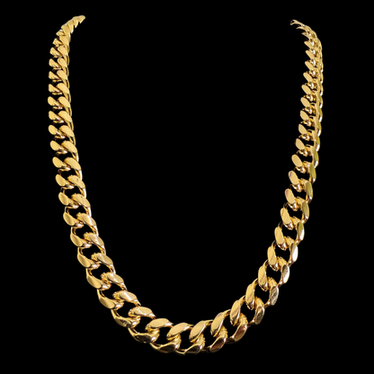 Cadena Cubana Oro – 12 mm – Silver Ice 02