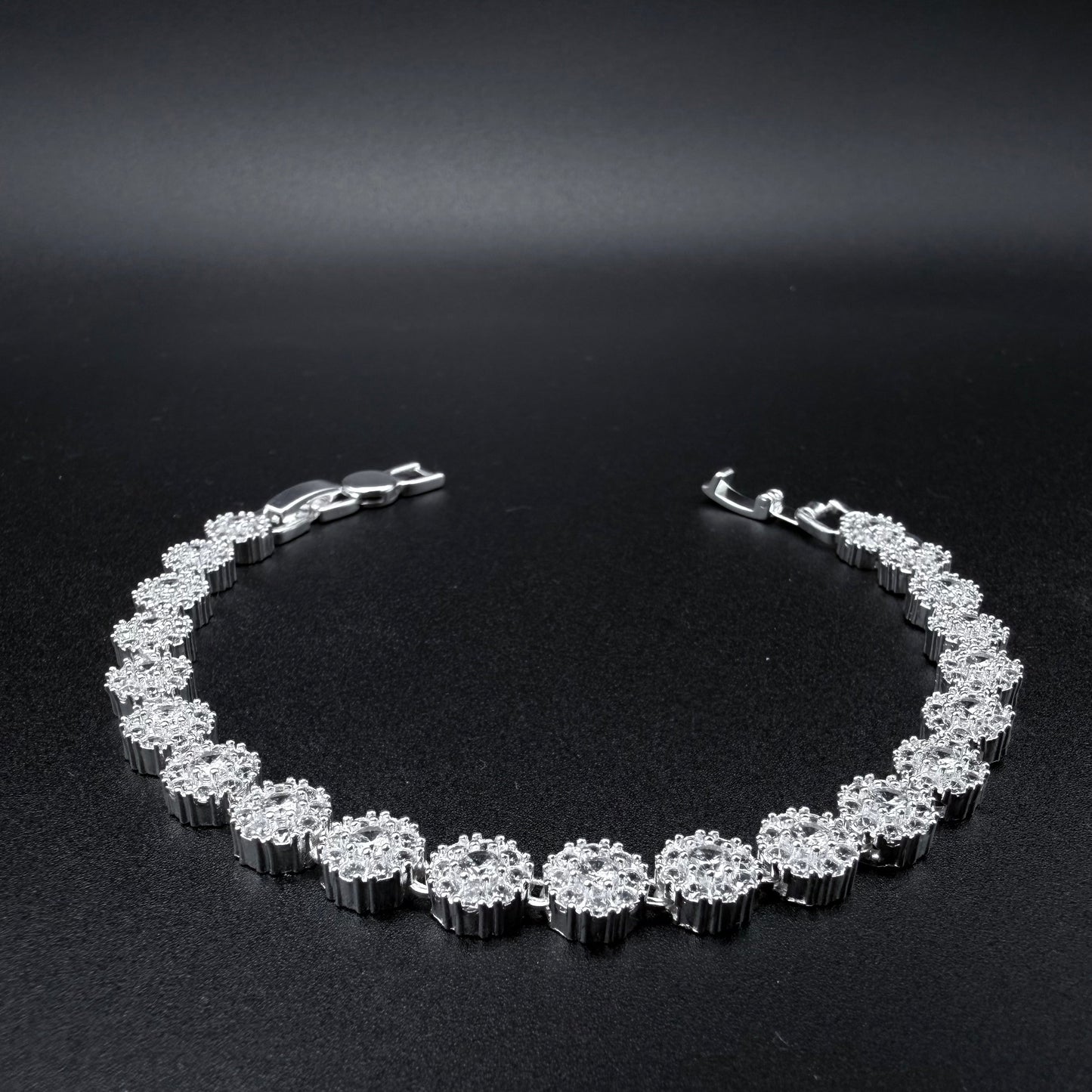 Pulsera Glam Circones Blancos Plata 925 – Silver Ice 02
