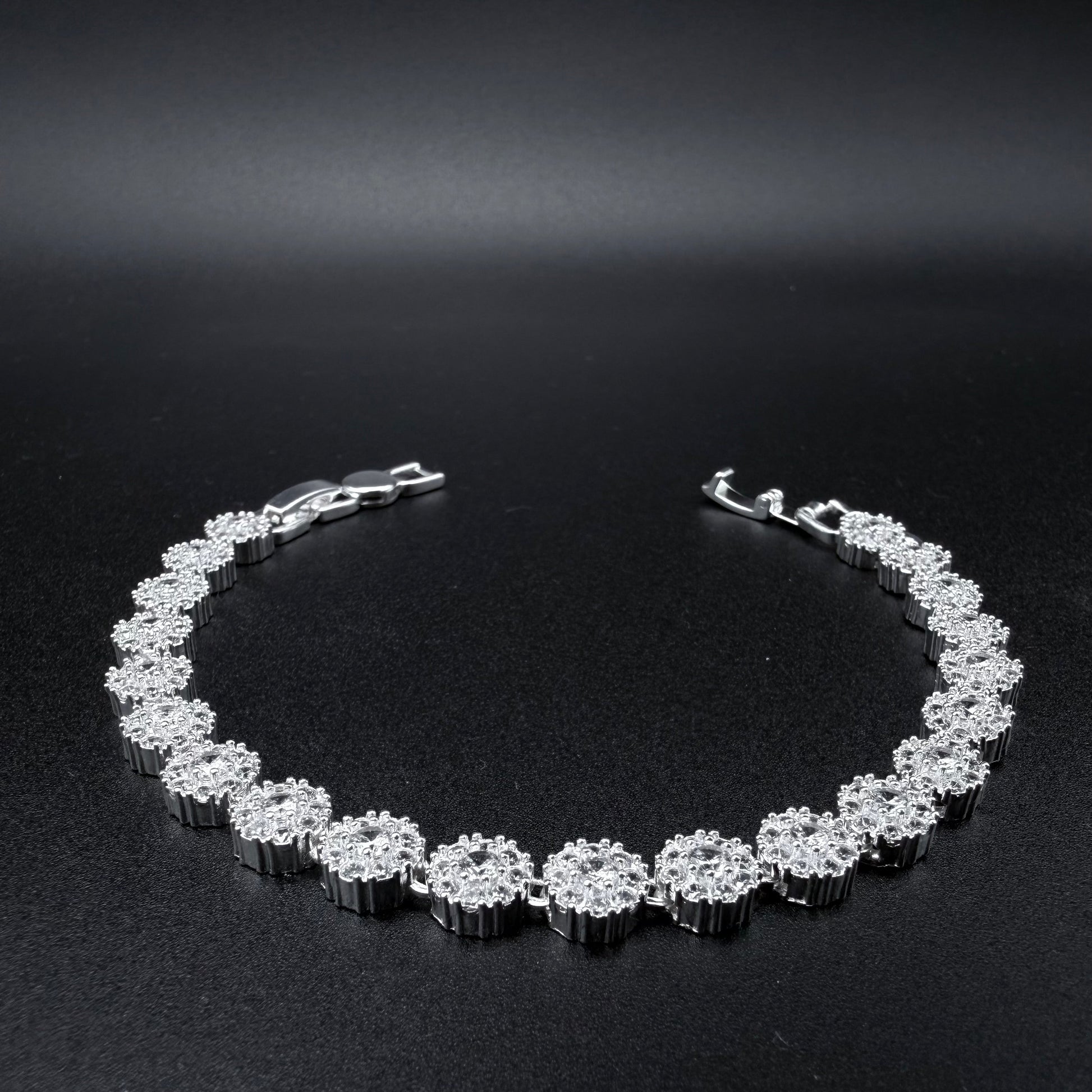 Pulsera Glam Circones Blancos Plata 925 – Silver Ice 02