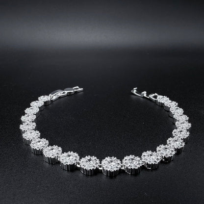 Pulsera Glam Circones Blancos Plata 925 – Silver Ice 02