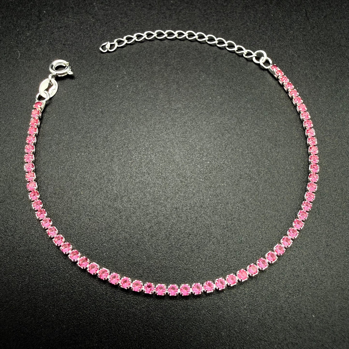 Pulsera Tennis Pink Plata 925 - 2mm – Silver Ice 04