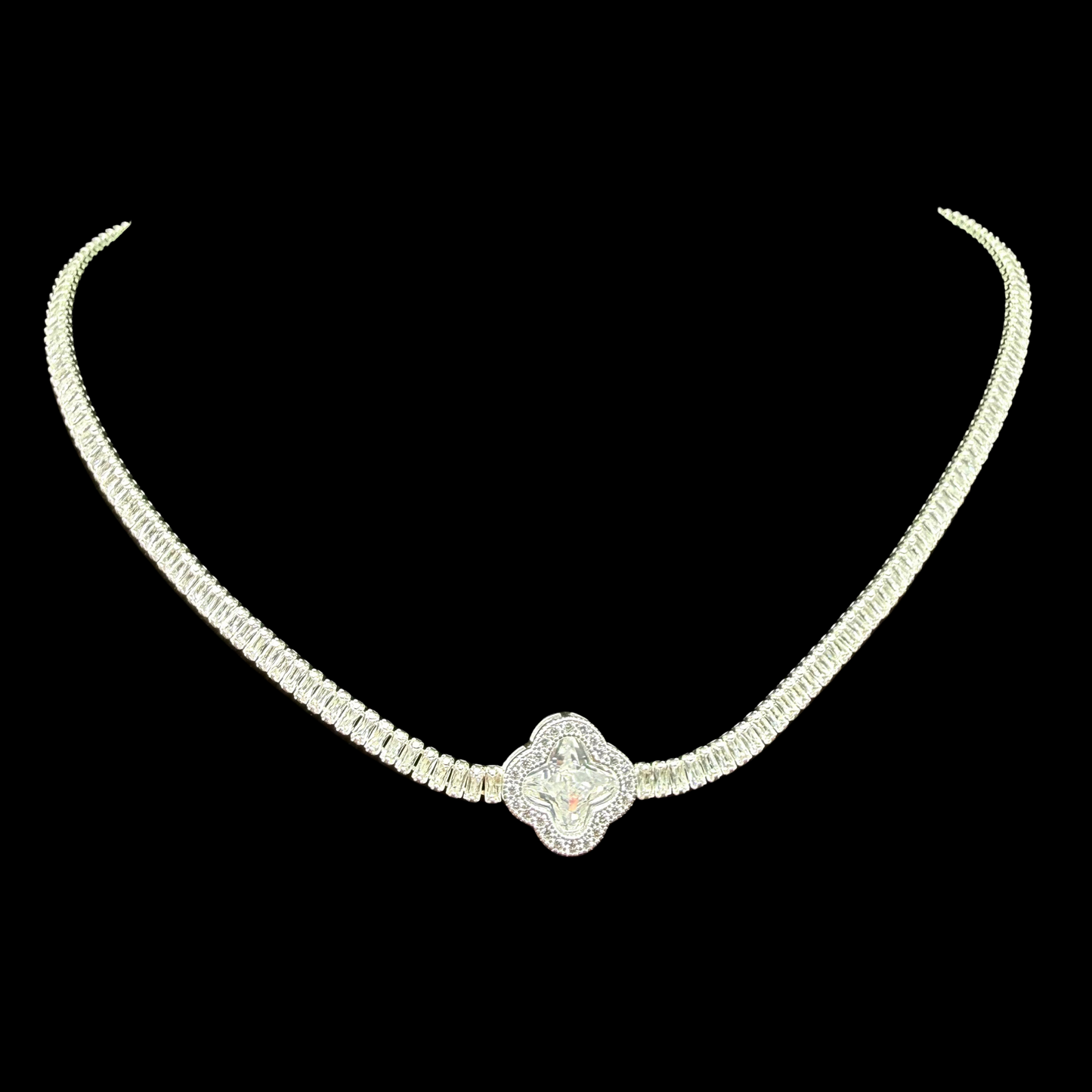 Collar Van Cleef micro circón – Silver Ice 01